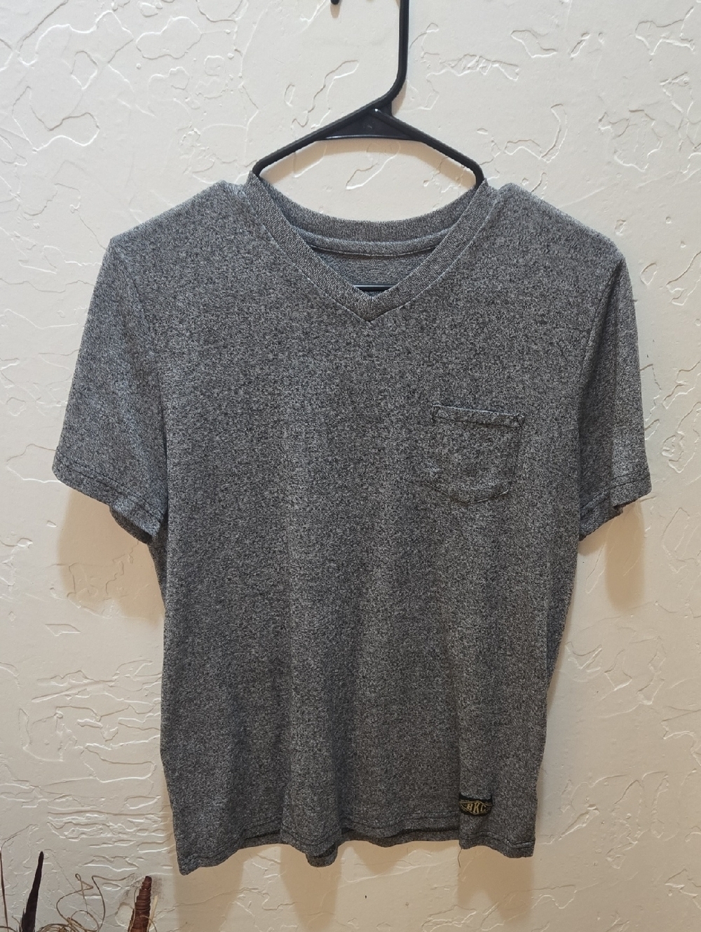 3/$10 Heather Gray V-Neck Pocket Tee